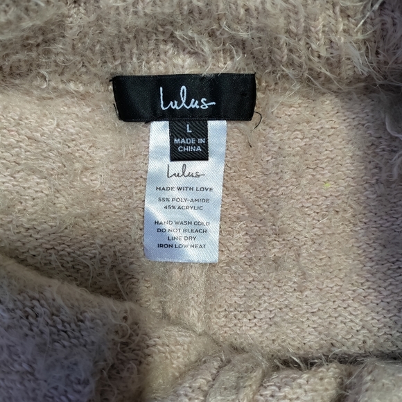 Lulu's Road to Cozy Taupe Fuzzy Eyelash Drawstring Joggers - Picture 6 of 7